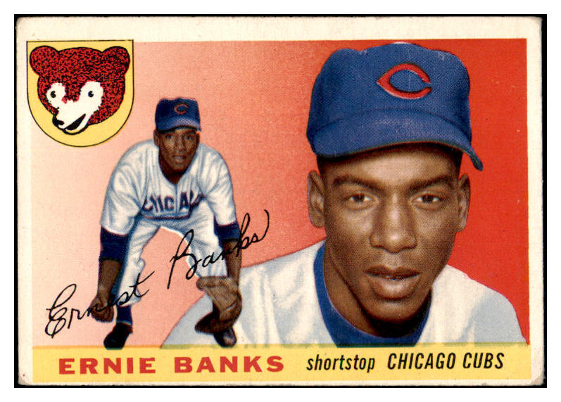 1955 Topps Baseball #028 Ernie Banks Cubs VG-EX 461775