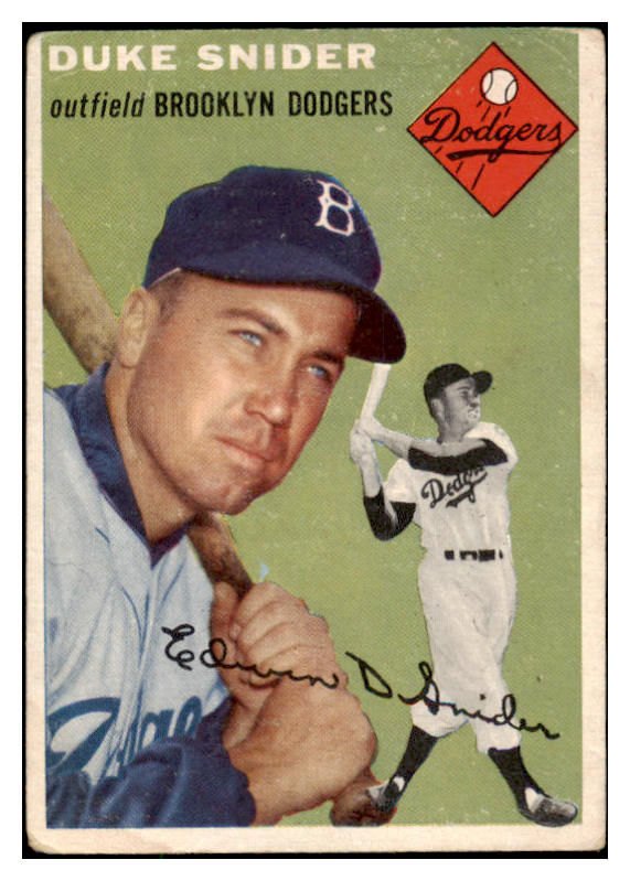 1954 Topps Baseball #032 Duke Snider Dodgers VG 461778