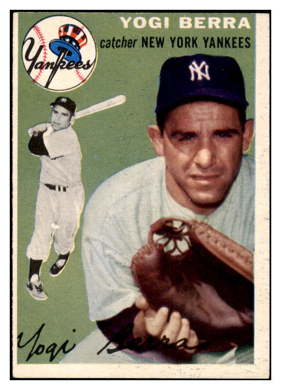 1954 Topps Baseball #050 Yogi Berra Yankees EX+/EX-MT 461780