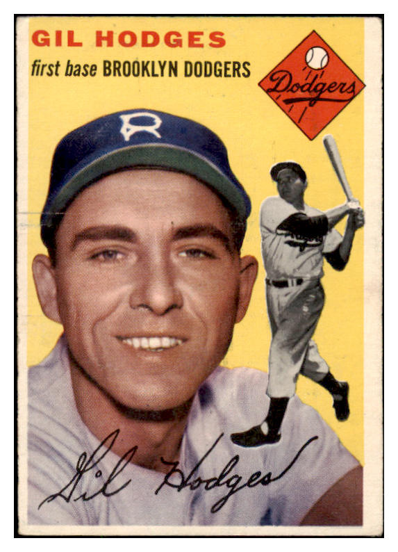 1954 Topps Baseball #102 Gil Hodges Dodgers VG-EX 461782