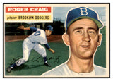 1956 Topps Baseball #063 Roger Craig Dodgers VG-EX Gray 461803