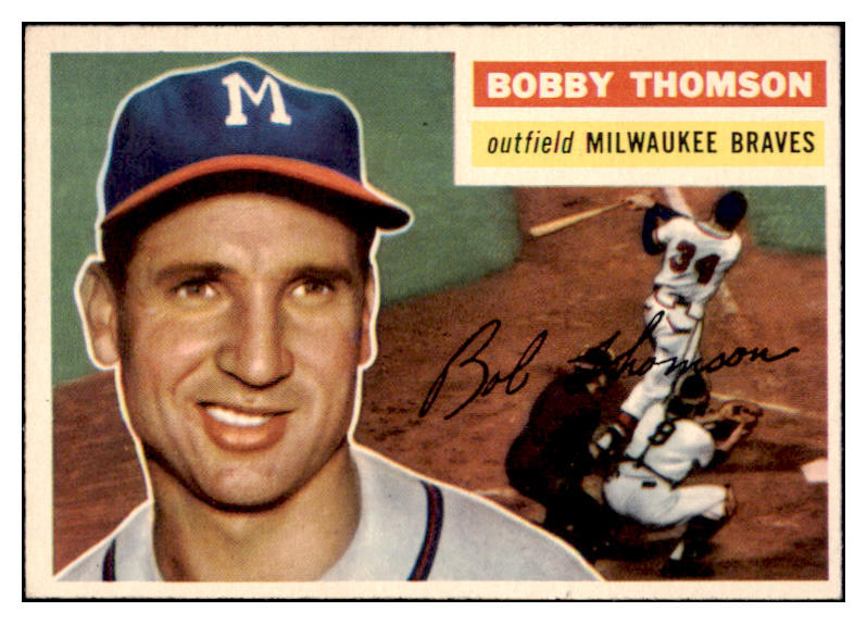 1956 Topps Baseball #257 Bobby Thomson Braves EX-MT 461844