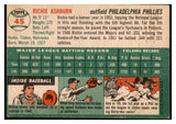 1954 Topps Baseball #045 Richie Ashburn Phillies VG-EX 462871