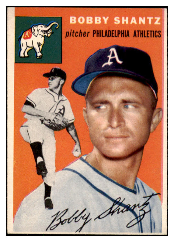 1954 Topps Baseball #021 Bobby Shantz A's EX-MT 462900