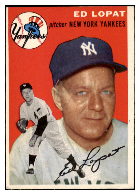 1954 Topps Baseball #005 Eddie Lopat Yankees EX-MT 462907