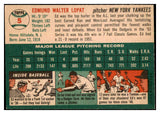 1954 Topps Baseball #005 Eddie Lopat Yankees EX-MT 462908