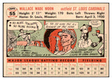 1956 Topps Baseball #055 Wally Moon Cardinals EX White 462961