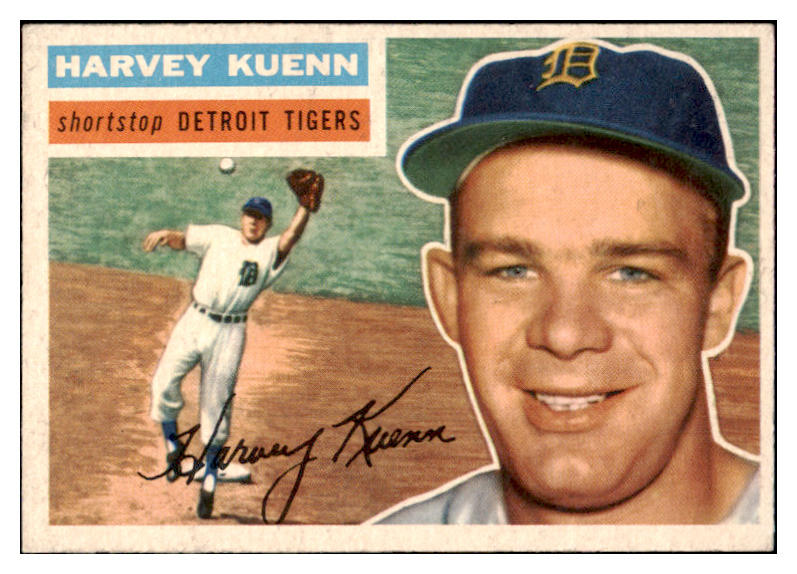 1956 Topps Baseball #155 Harvey Kuenn Tigers EX Gray 462964