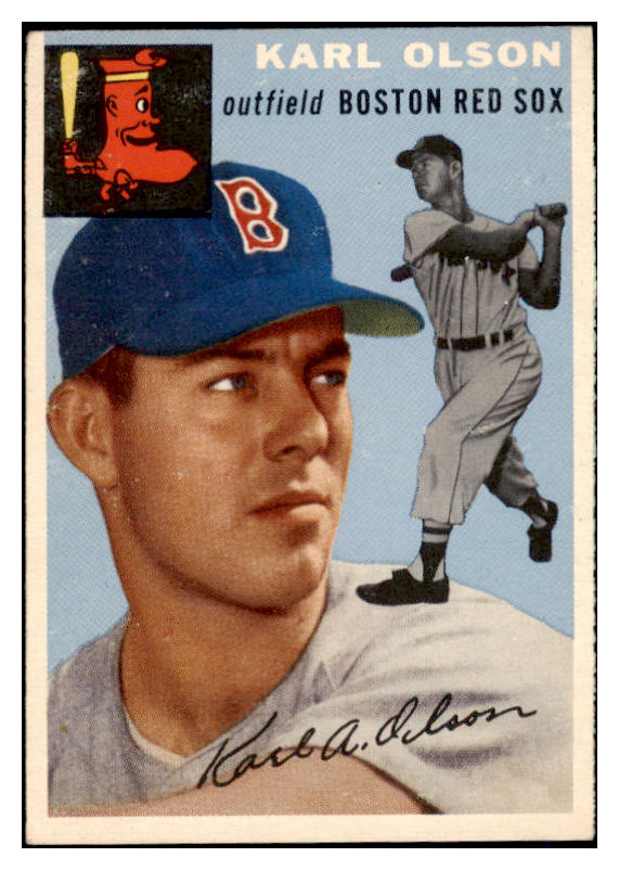 1954 Topps Baseball #186 Karl Olson Red Sox EX-MT 462980