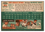 1954 Topps Baseball #053 Jack Dittmer Braves EX-MT 462984