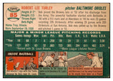 1954 Topps Baseball #085 Bob Turley Orioles EX 462991