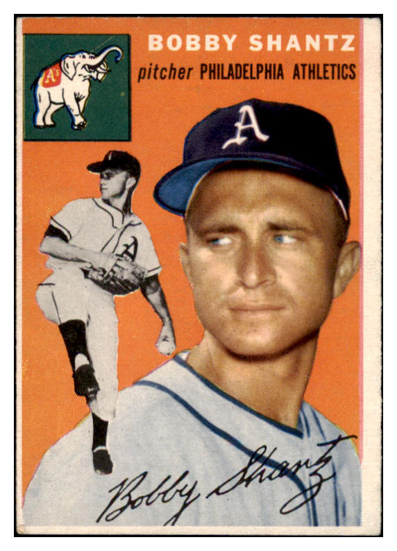 1954 Topps Baseball #021 Bobby Shantz A's EX 462997