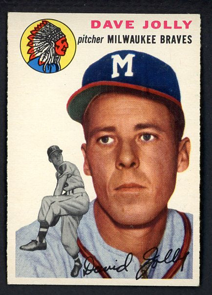 1954 Topps Baseball #188 Dave Jolly Braves EX-MT 462998