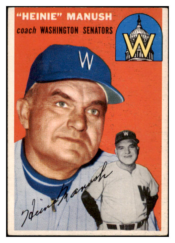 1954 Topps Baseball #187 Heinie Manush Senators EX-MT 462999