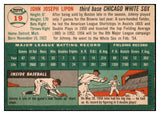 1954 Topps Baseball #019 Johnny Lipon White Sox EX-MT 463002