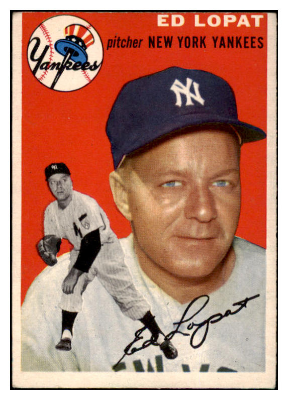 1954 Topps Baseball #005 Eddie Lopat Yankees EX-MT 463003