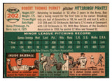 1954 Topps Baseball #202 Bob Purkey Pirates EX-MT 463008