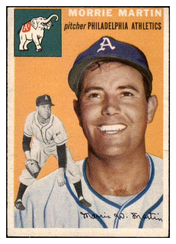 1954 Topps Baseball #168 Morrie Martin A's EX-MT 463023