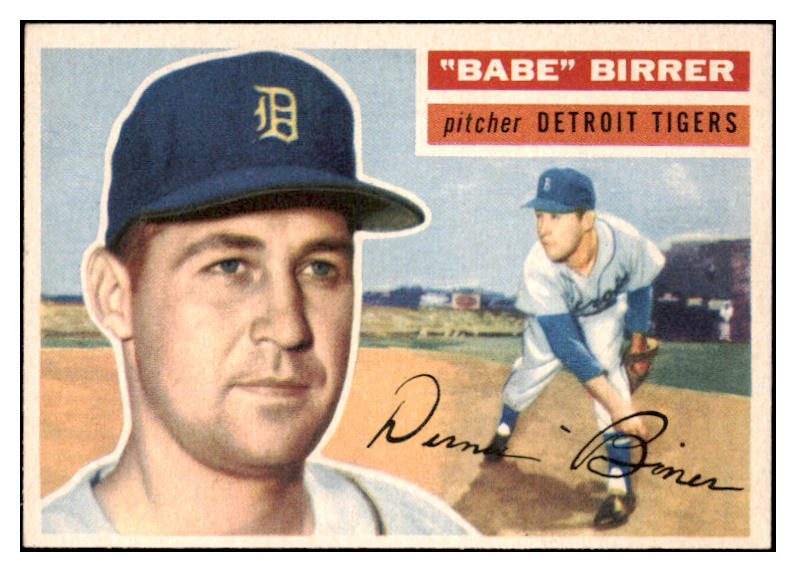 1956 Topps Baseball #084 Babe Birrer Tigers EX-MT White 463031