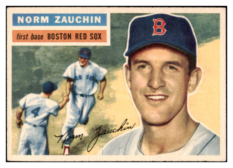 1956 Topps Baseball #089 Norm Zauchin Red Sox EX-MT White 463035