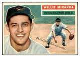 1956 Topps Baseball #103 Willie Miranda Orioles EX-MT Gray 463037