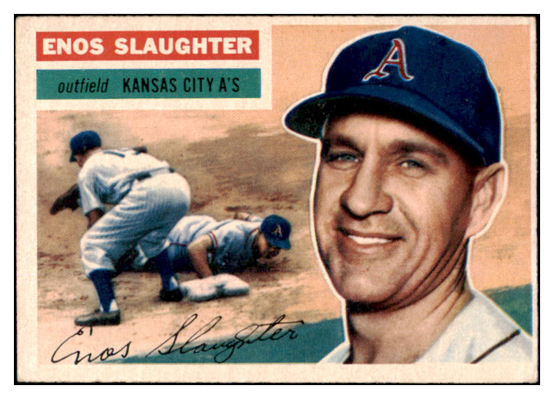 1956 Topps Baseball #109 Enos Slaughter A's EX-MT Gray 463039