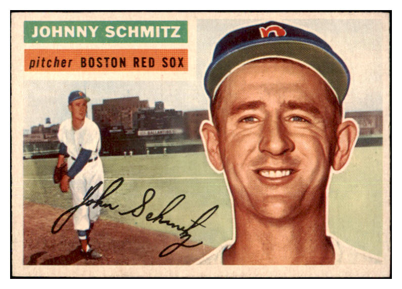 1956 Topps Baseball #298 Johnny Schmitz Red Sox EX-MT 463065
