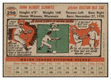 1956 Topps Baseball #298 Johnny Schmitz Red Sox EX-MT 463065