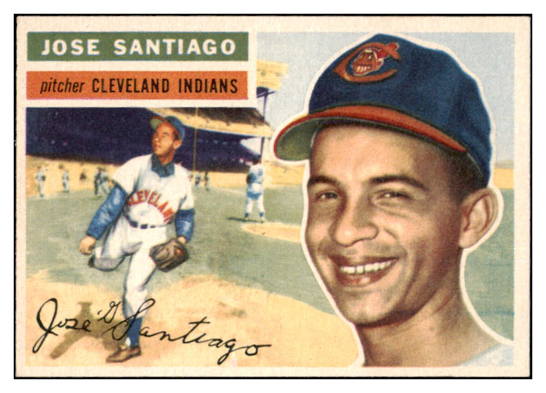 1956 Topps Baseball #059 Jose Santiago Indians EX-MT White 463071