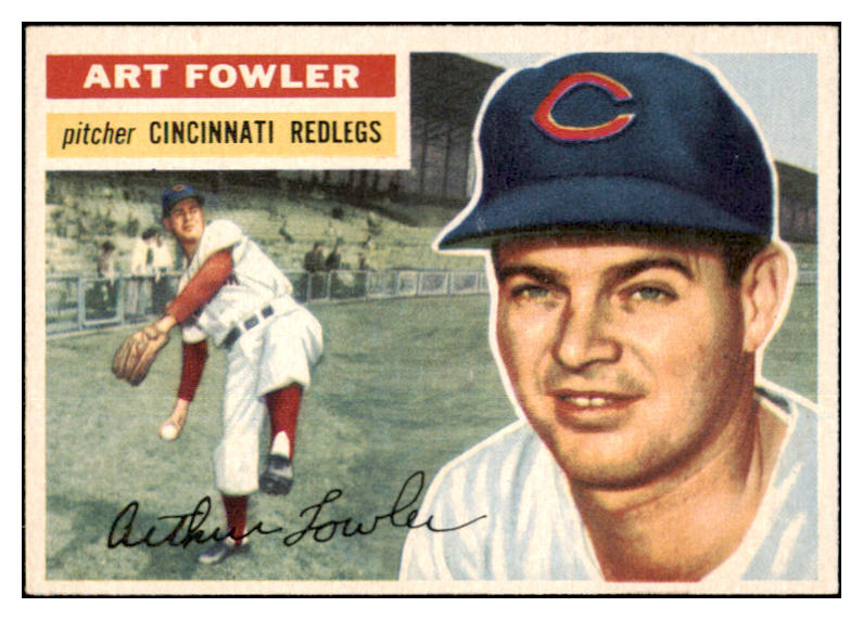 1956 Topps Baseball #047 Art Fowler Reds EX-MT White 463073