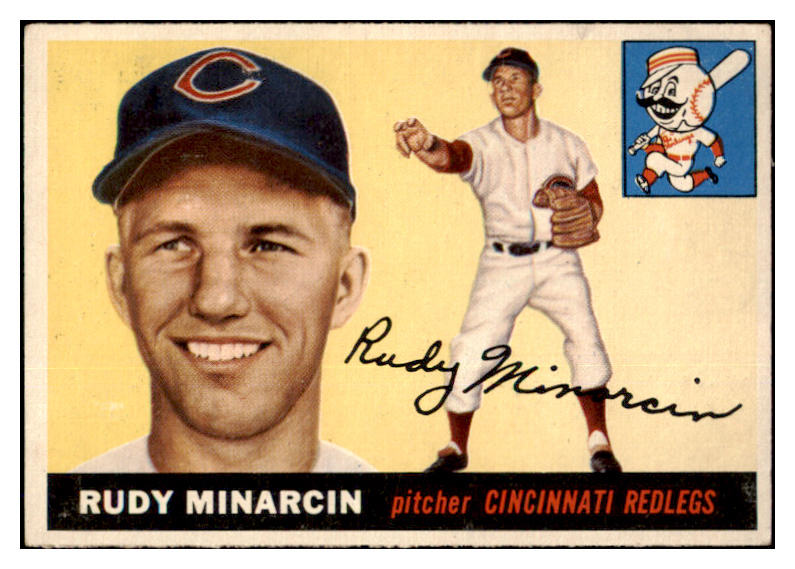 1955 Topps Baseball #174 Rudy Minarcin Reds VG-EX 463105