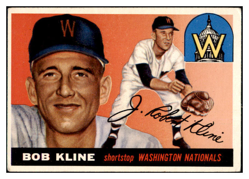 1955 Topps Baseball #173 Bob Kline Senators VG-EX 463109