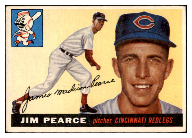 1955 Topps Baseball #170 Jim Pearce Reds VG-EX 463113