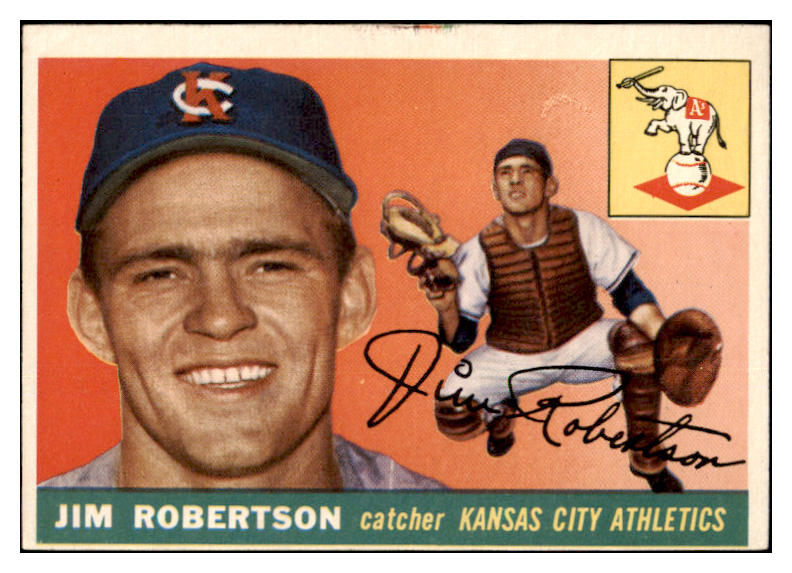 1955 Topps Baseball #177 Jim Robertson A's VG-EX 463122