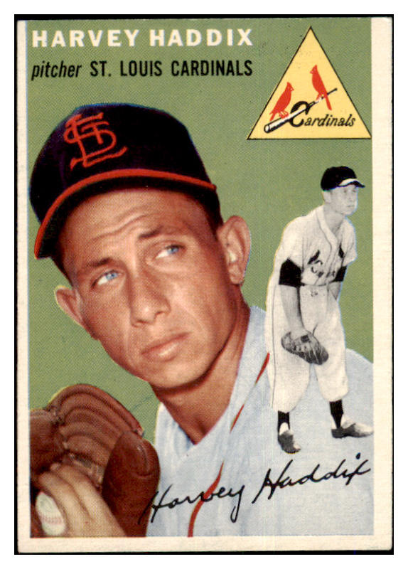 1954 Topps Baseball #009 Harvey Haddix Cardinals EX 463156