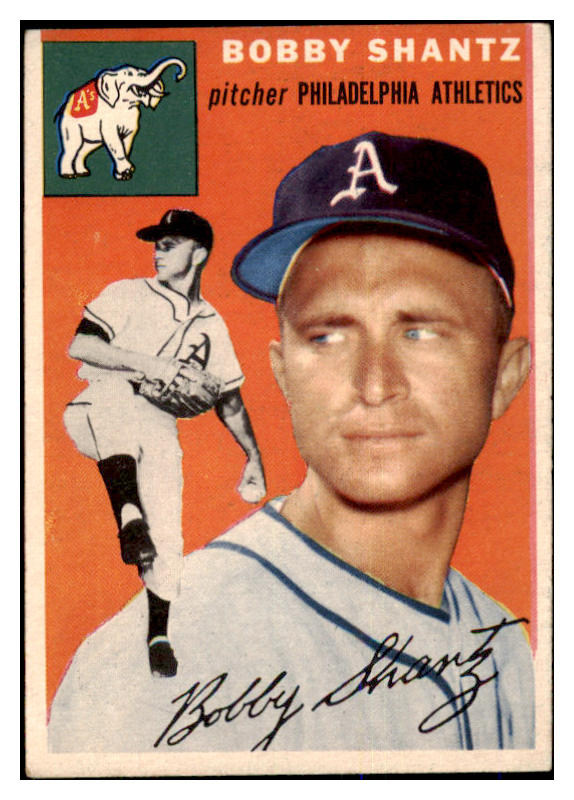1954 Topps Baseball #021 Bobby Shantz A's EX 463162