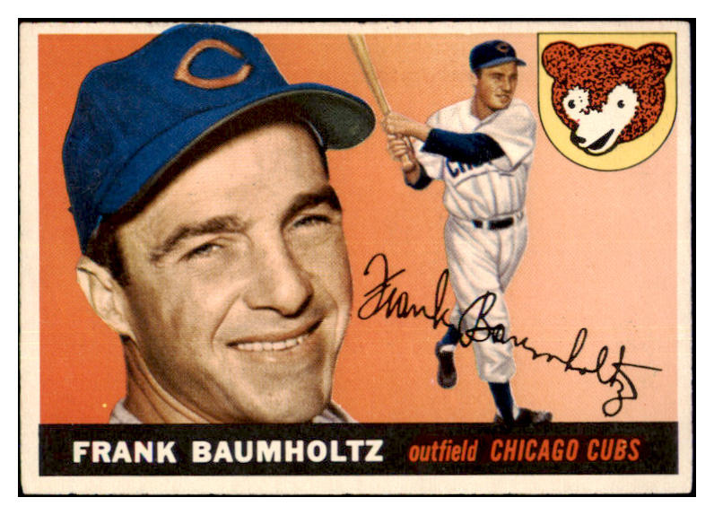 1955 Topps Baseball #172 Frank Baumholtz Cubs EX 463171
