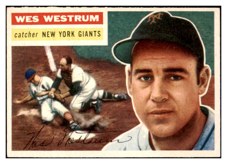 1956 Topps Baseball #156 Wes Westrum Giants EX-MT Gray 463190