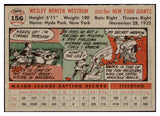 1956 Topps Baseball #156 Wes Westrum Giants EX-MT Gray 463190