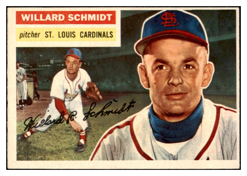 1956 Topps Baseball #323 Willard Schmidt Cardinals EX-MT 463216