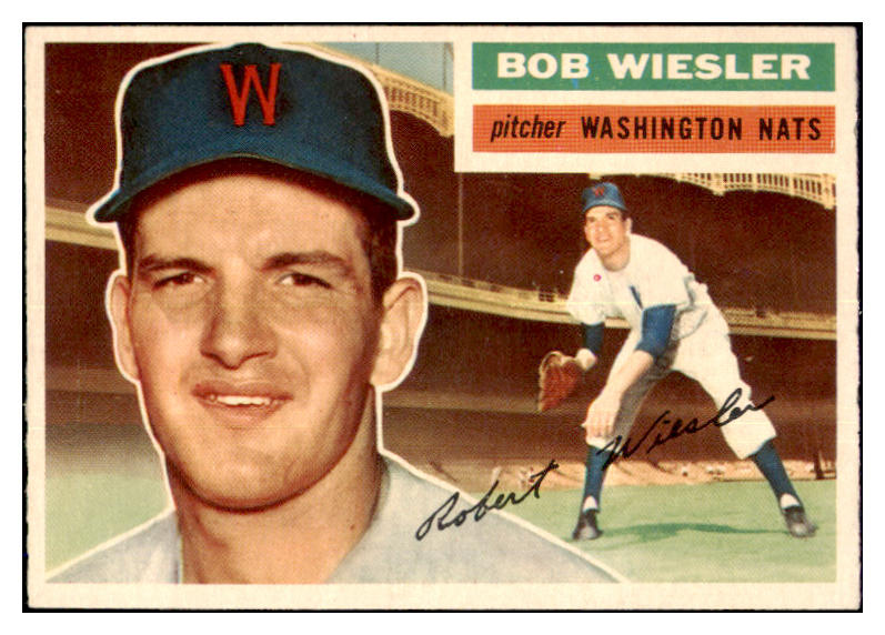 1956 Topps Baseball #327 Bob Wiesler Senators EX-MT 463222